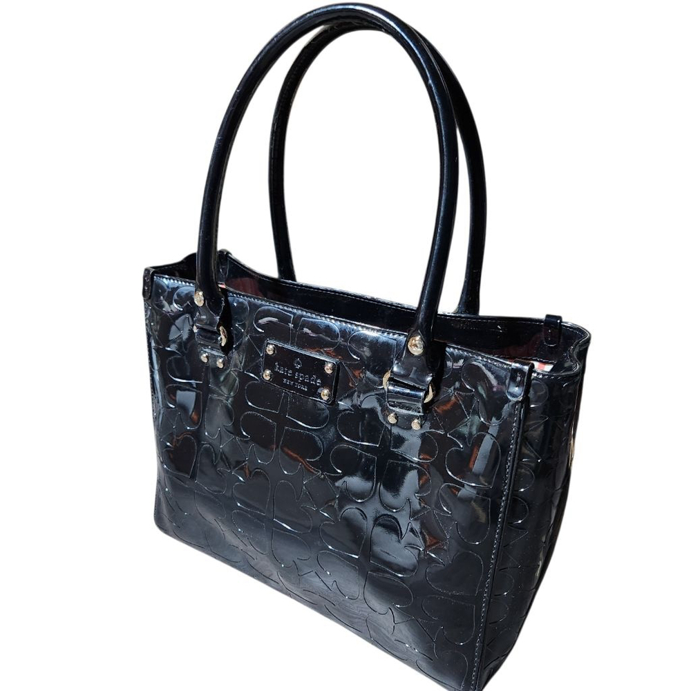 Kate Spade Black Patent Leather Tote Bag Women